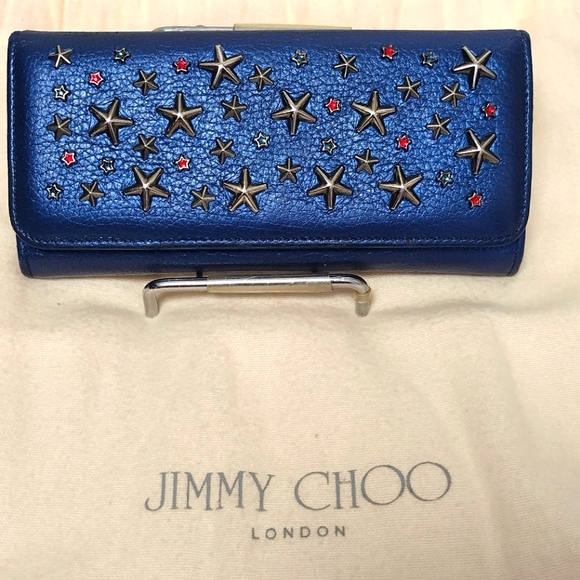 Jimmy Choo Handbags - EUC Jimmy Choo Sophia Star Studded Wallet